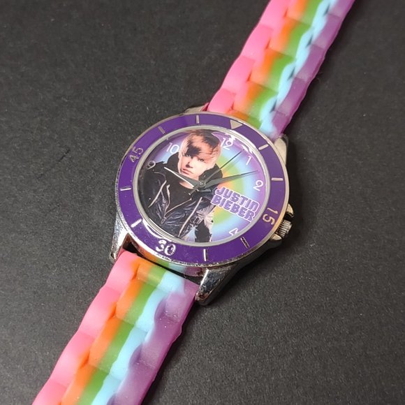 Accessories - Very Awesome Rainbow Band Justin Bieber Watch